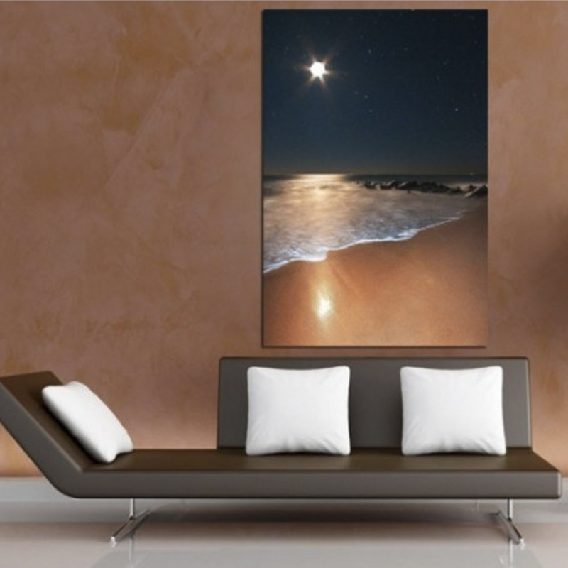 Πίνακας σε καμβά με Τοπία Φεγγάρι στη θάλασσα